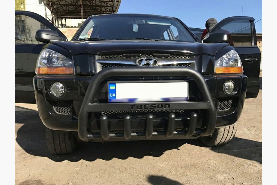 Hyundai Tucson JM 2004- Parabulloni WT004 Nero (Acciaio Inox) Foto 2