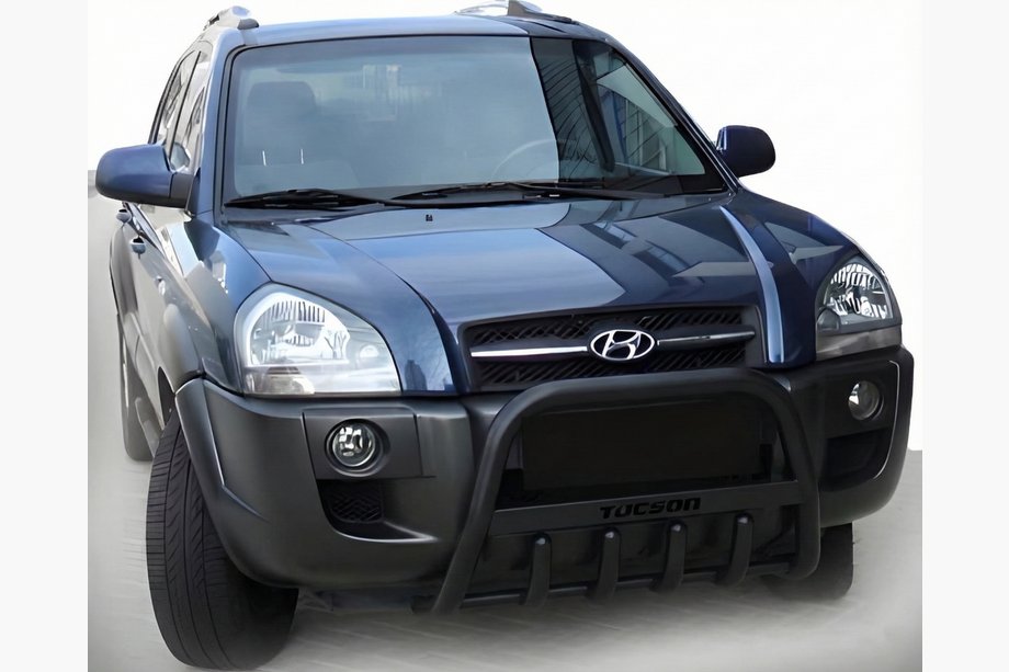 Hyundai Tucson JM 2004- Parabulloni WT004 Nero (Acciaio Inox) Foto 3