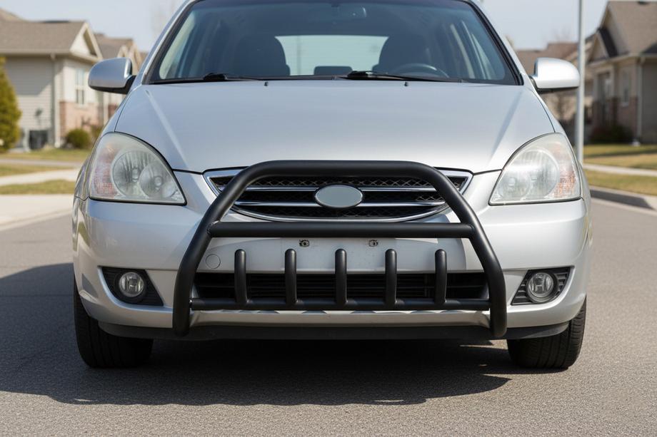 Kia Carens 1999-2012 Parabullbar WT003 Nero Acciaio Inox Image