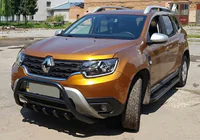 Renault Duster 2018-2024 Parabullbar senza scritta WT003 Nero (acciaio inox) foto 4