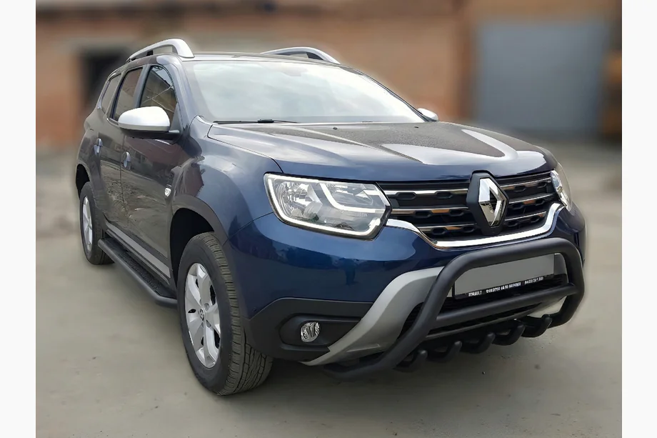 Renault Duster 2018-2024 Parabullbar senza scritta WT003 Nero (acciaio inox) Image