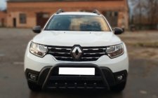 Renault Duster 2018-2024 Parabulloni con Scritta WT004 Nero (Acciaio Inox) foto 3