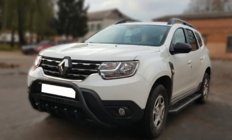 Renault Duster 2018-2024 Parabulloni con Scritta WT004 Nero (Acciaio Inox) foto 1