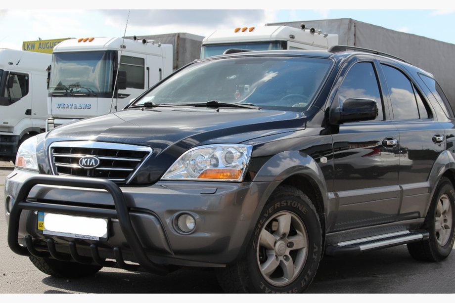 Kia Sorento I BL 2002-2009 Parabulloni WT003 Black-2 (Acciaio Inox) Image