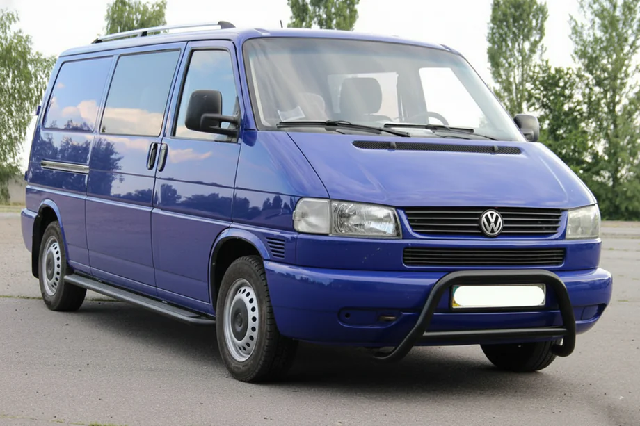 Volkswagen T4 Transporter 1990-2003 Parabulloni WT003 Nero (Acciaio Inox) Foto 5