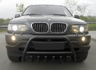 BMW X5 E53 1999–2006 Parabullbar WT003 Nero Acciaio Inox foto 2