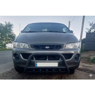 Parabullbar WT003 Nero Acciaio Inox Hyundai H200, H1, Starex 1998-2007 foto 1