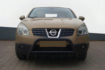 Nissan Qashqai 2010-2014 Parabullbar WT003 Nero Acciaio Inox foto 1