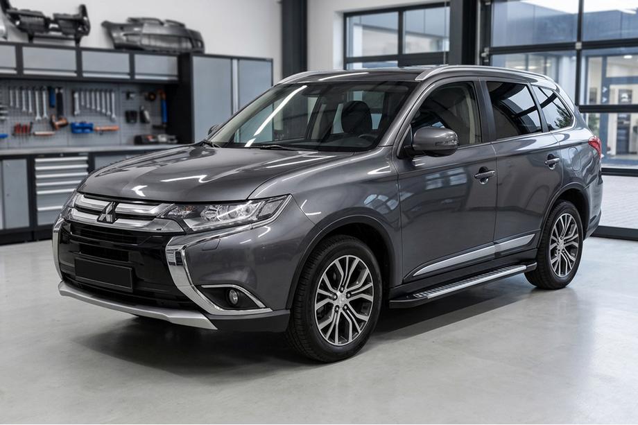 Mitsubishi Outlander 2012-2021 Pedane Laterali Line (2 pz, Alluminio) Image