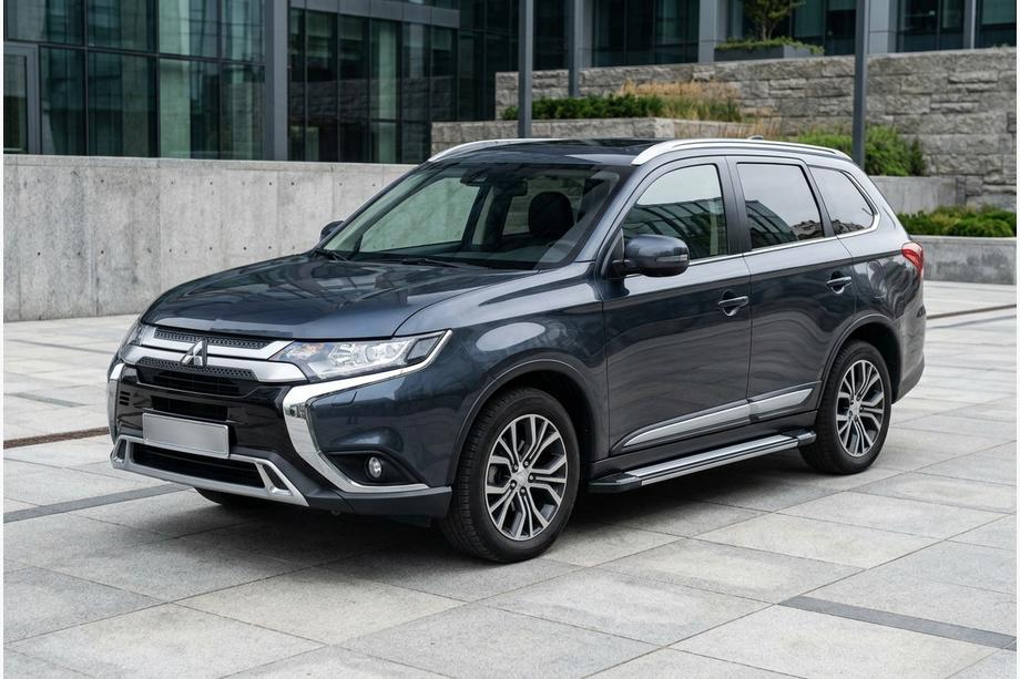 Mitsubishi Outlander 2012-2021 Pedane Laterali Rainbow (2 pz, Alluminio) Image