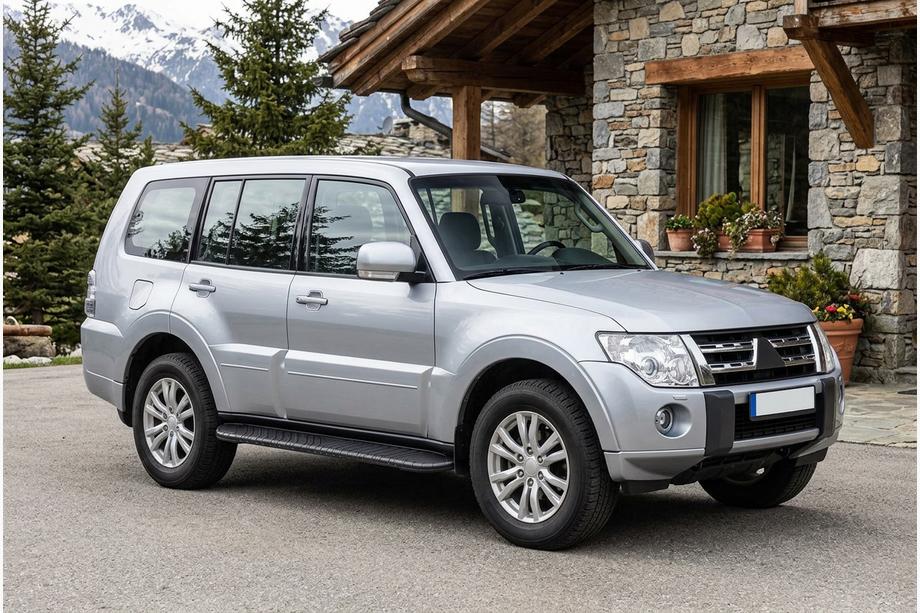 Mitsubishi Pajero Wagon IV 2006-2021 Pedane Laterali Bosphorus Black (2 pz, Alluminio) Image