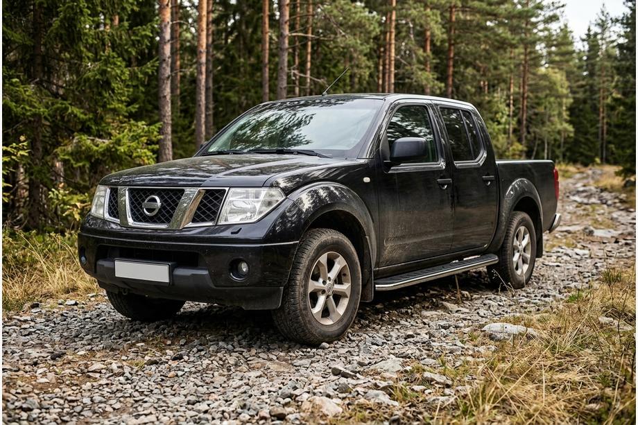 Nissan Navara 2006-2015 Pedane Laterali Maydos V1 (2 pz, Alluminio e Acciaio Inox) Image