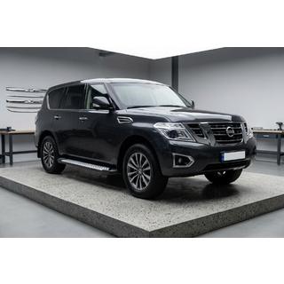Pedane laterali Allmond Grey (2 pz, alluminio) Nissan Patrol Y62 2010-2024 foto 1