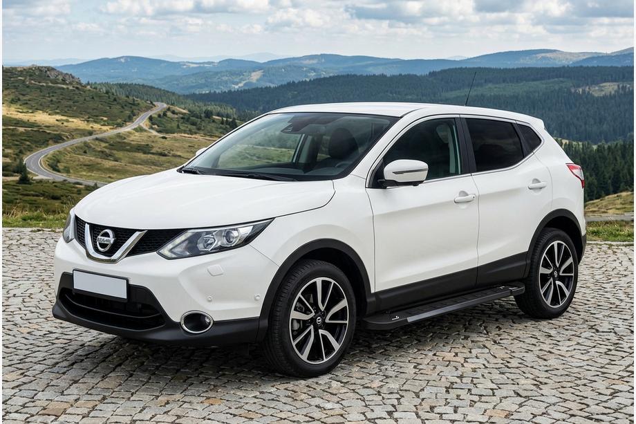 Nissan Qashqai 2014-2021 Pedane Laterali RedLine Black (2 pz, Alluminio) Image