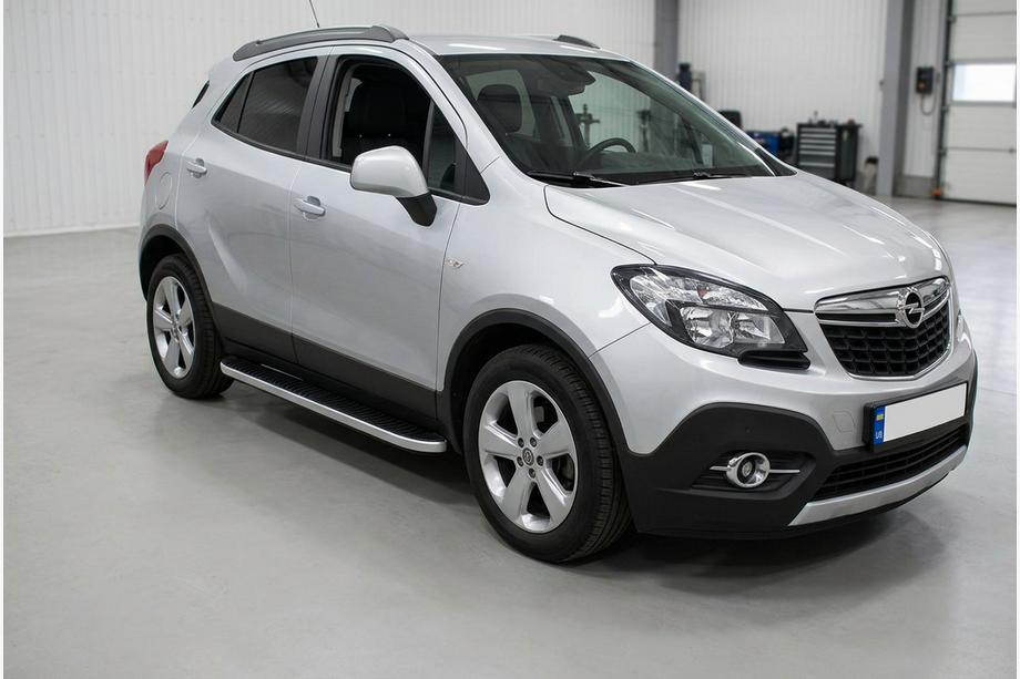 Opel Mokka 2012-2021 Pedane Laterali Tayga Grey (2 pz, Alluminio) Image