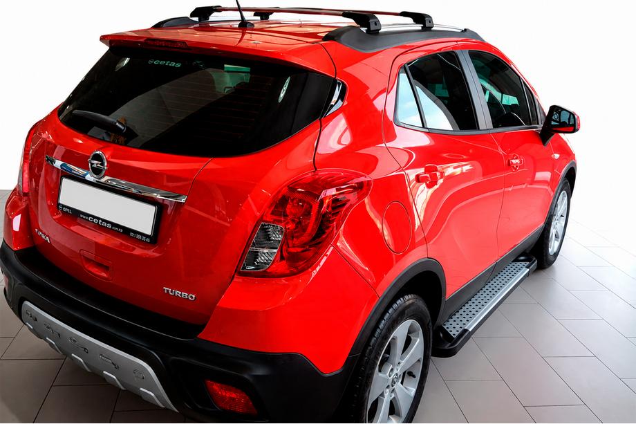Opel Mokka 2012-2021 Pedane laterali Allmond Grey (2 pz, alluminio) Image