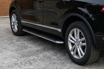 Porsche Cayenne 2003–2010 Pedane Laterali Maydos V1 (2 pz, Alluminio e Acciaio Inox) foto 1