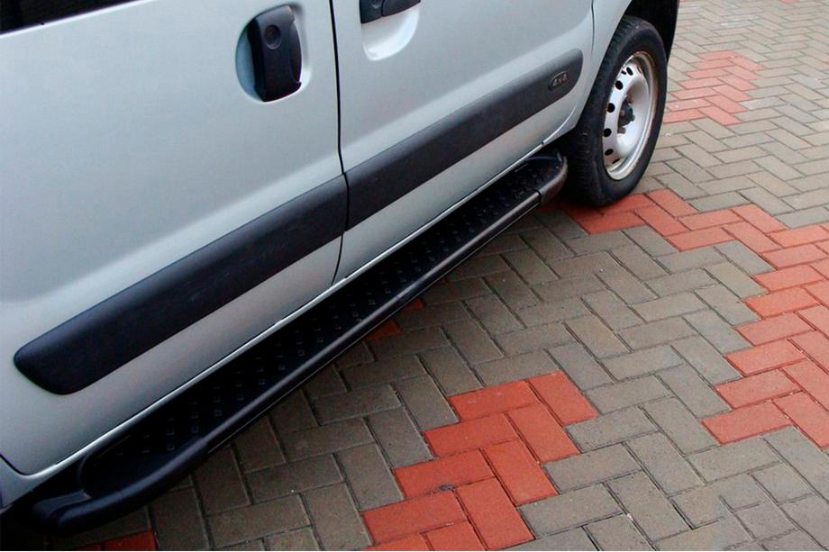 Renault Kangoo 1998-2008 Pedane Laterali Allmond Black (2 pz, Alluminio) Image