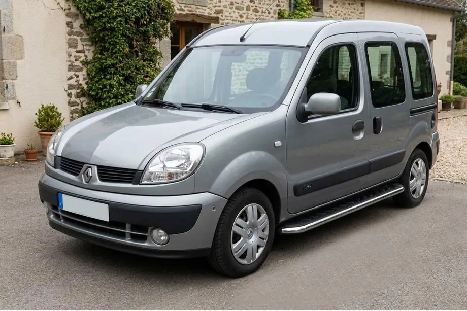 Renault Kangoo 1998-2008 Pedane Laterali Maydos V1 (2 pz, Alluminio e Acciaio Inox) Image