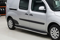 Renault Kangoo 2008–2020 Pedane Laterali Maydos V1 (2 pz, Alluminio e Acciaio Inox) Passo Lungo foto 1