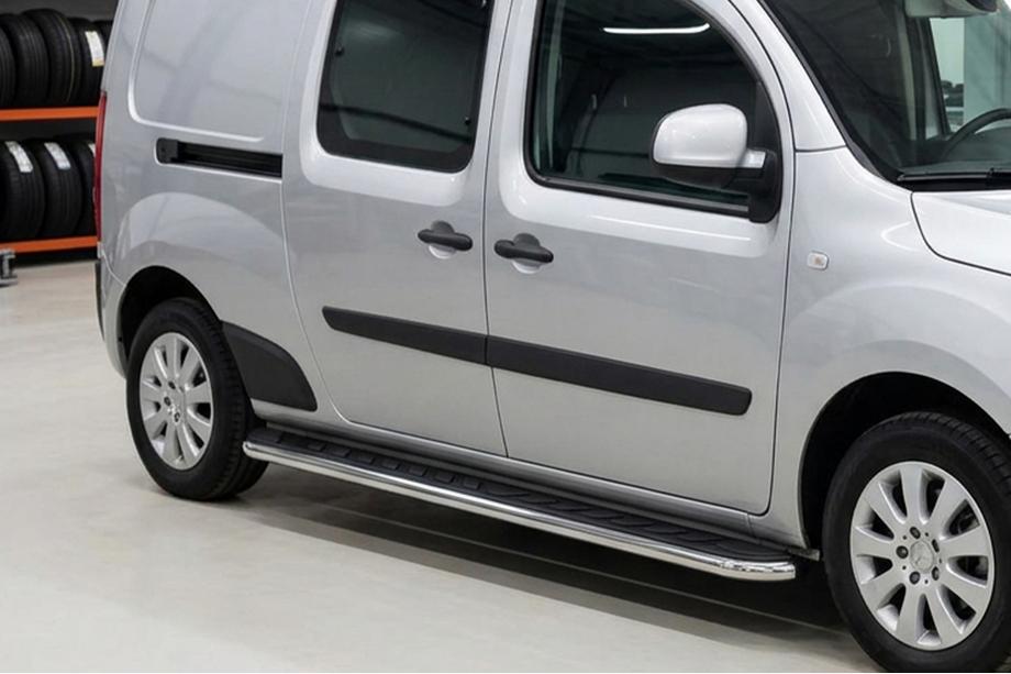 Renault Kangoo 2008–2020 Pedane Laterali Maydos V1 (2 pz, Alluminio e Acciaio Inox) Passo Lungo Image