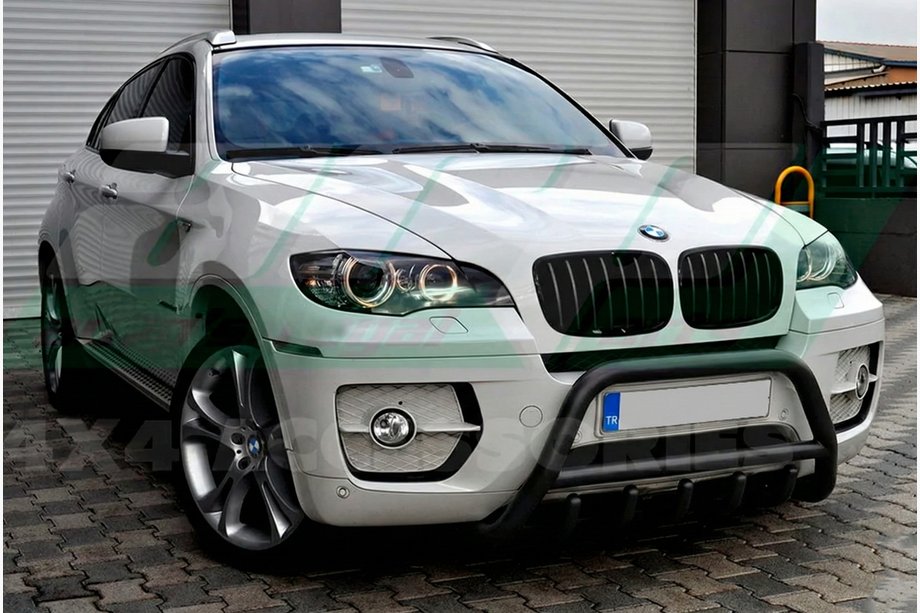 BMW X5 E70 2007-2013 Parabullbar WT003 Nero Acciaio Inox Image