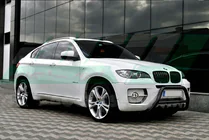BMW X6 E71 2008–2014 Parabullbar WT003 Nero Acciaio Inox foto 3