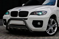 BMW X6 E71 2008–2014 Parabullbar WT003 Nero Acciaio Inox foto 1
