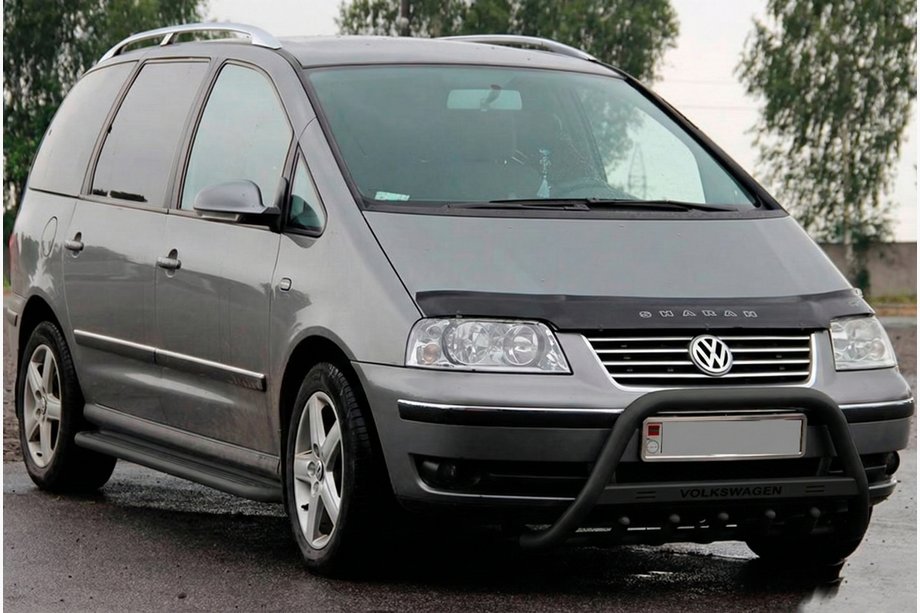 Volkswagen Sharan 1995-2010 Parabulloni WT004 Nero (Acciaio Inox) Image