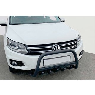 Parabulloni WT004 Nero (Acciaio Inox) Volkswagen Tiguan 2007-2016 foto 3