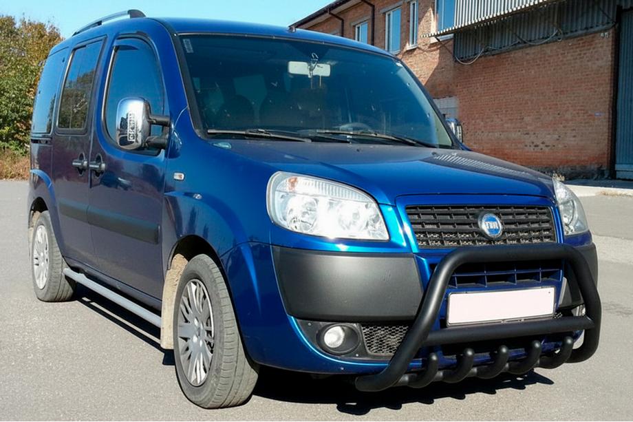 Fiat Doblo I 2005-2010 Parabullbar WT003 Nero Acciaio Inox Image