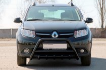 Dacia Sandero 2013-2020 Parabullbar WT003 Nero Acciaio Inox foto 2