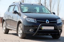 Dacia Sandero 2013-2020 Parabullbar WT003 Nero Acciaio Inox foto 3