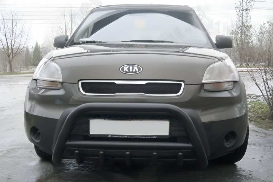 Kia Soul I 2008-2013 Parabullbar WT003 Nero Acciaio Inox Image