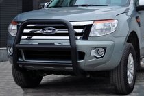 Ford Ranger 2011–2022 Protezione Anteriore WT018 Nera (Acciaio Inox) foto 3
