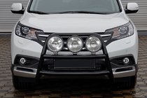 Honda CRV 2012-2016 Protezione Anteriore WT018 Nera (Acciaio Inox) foto 4