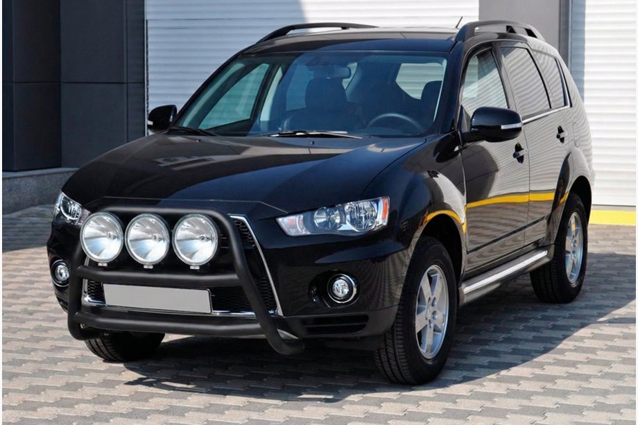 Mitsubishi Outlander 2006-2012 Parabulloni WT018 Nero (Acciaio Inox) Foto 2