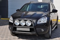 Nissan Qashqai 2007-2010 Parabulloni WT018 Nero (Acciaio Inox) foto 3