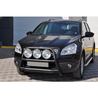 Parabulloni WT018 Nero (Acciaio Inox) Nissan Qashqai 2007-2010 foto 3