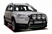 Skoda Yeti 2009-2017 Parabulloni WT018 Nero (Acciaio Inox) foto 1