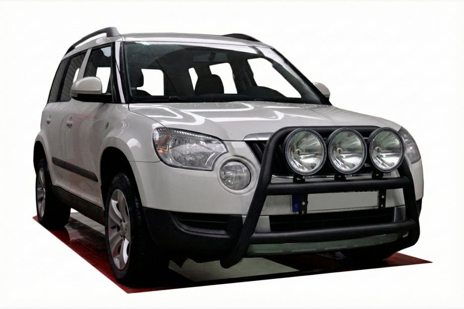 Skoda Yeti 2009-2017 Parabulloni WT018 Nero (Acciaio Inox) Image