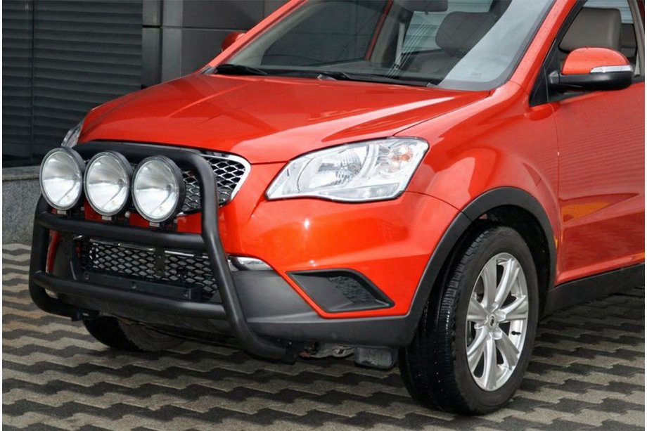 SsangYong Korando 2010-2019 Parabulloni WT018 Nero (Acciaio Inox) Foto 2