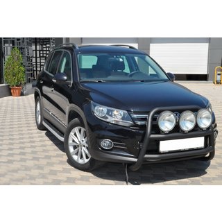 Parabulloni WT018 Nero (Acciaio Inox) Volkswagen Tiguan 2007-2016 foto 3