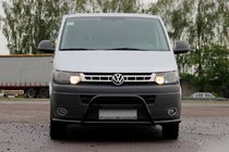 Volkswagen T5 2010-2015 Parabulloni WT007ST Nero (Acciaio Inox) foto 3