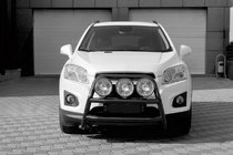 Chevrolet Trax 2012-2023 Parabullbar Anteriore WT018 Nero (Acciaio Inox) foto 2