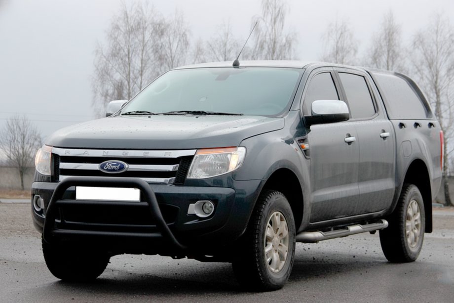 Ford Ranger 2011–2022 Protezione Anteriore WT022 Nera (Acciaio Inox) Foto 3