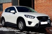 Mazda CX-5 2012-2017 Protezione Anteriore WT021 Nera (Acciaio Inox) foto 1
