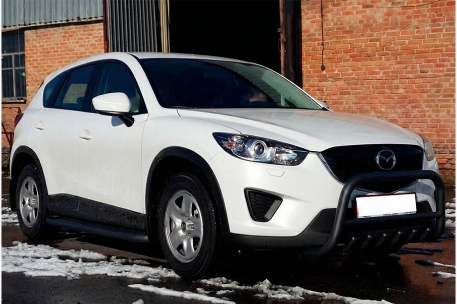 Mazda CX-5 2012-2017 Protezione Anteriore WT021 Nera (Acciaio Inox) Image
