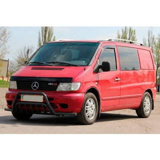 Parabulloni con tubi laterali WT002 Plus Nero (acciaio inox) Mercedes Vito W638 1996-2003 foto 3