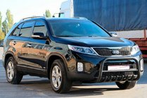 Kia Sorento II XM 2009-2014 Parabulloni WT021 Nero (Acciaio Inox) foto 3